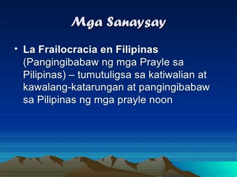 FRAILOCRACIA: Tagalog.